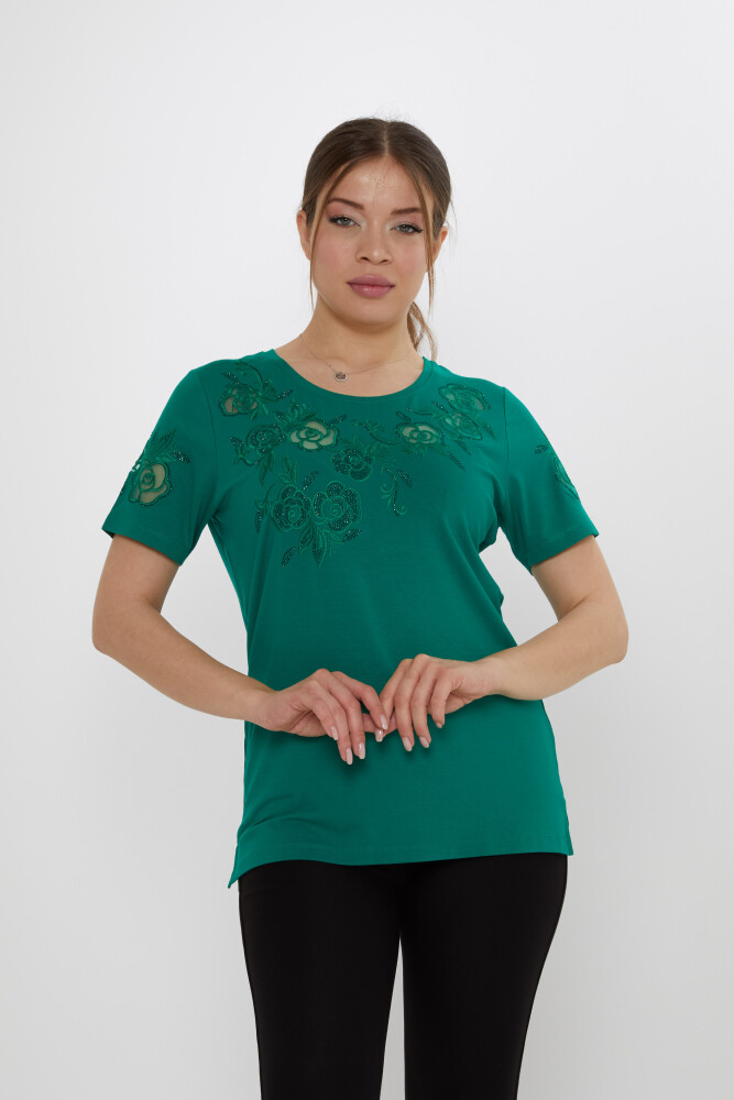 Blusa Estampada Rosa Verde - 80125 | KAZEE (Juego de 3 M-L-XL) - 1