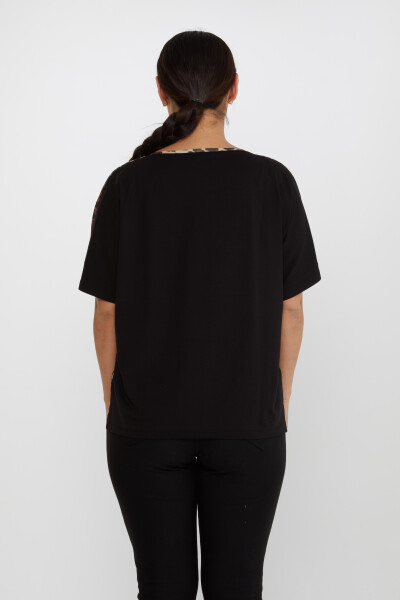 Blusa Estampado Leopardo Negro - 80106 | KAZEE (juego de 3 tallas S, M y L) - 5