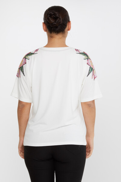 Blusa Fiore Pietra Ricamato Ecru - 79585 | KAZEE (Set di 4 M-L-XL-2XL) - 5