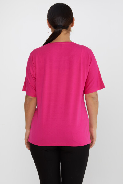 Blusa Girocollo Fucsia - 79652 | KAZEE (Set di 4 M-L-XL-2XL) - 5