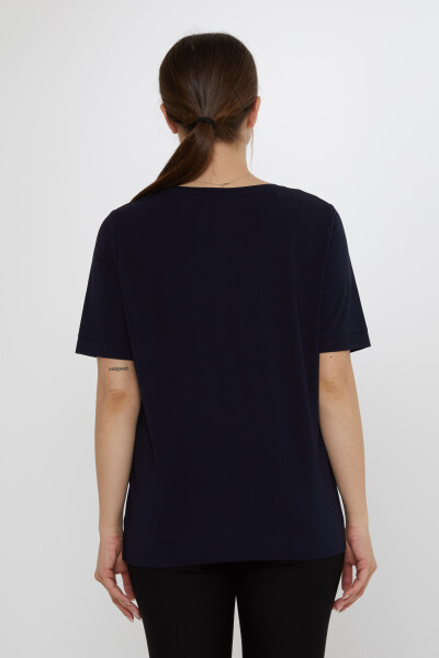 Blusa Leopard Stone Blu Navy - 80047 | KAZEE (Set di 3 L-XL-2XL) - 6