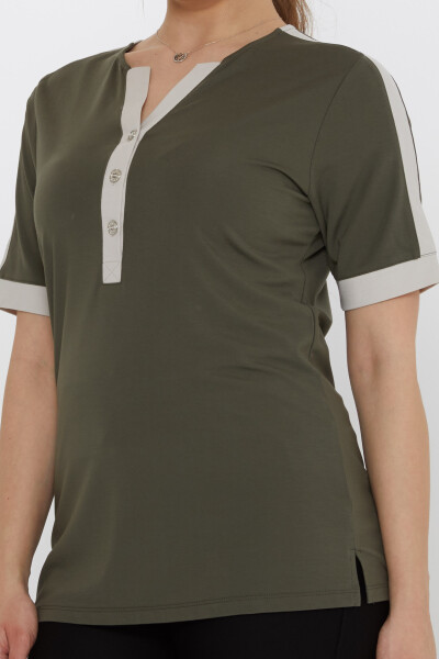 Blusa Manga Corta Color Caqui - 80024 | KAZEE (Juego de 3 M-L-XL) - 5