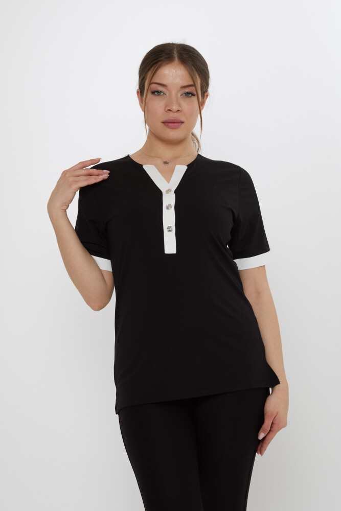 Blusa Manga Corta Negra - 80024 | KAZEE (Juego de 3 M-L-XL) - 2