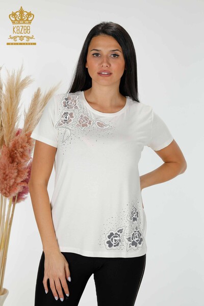 Venta al por mayor Blusa Mujer Tul Crudo Detallado - 78927 | kazee - 1
