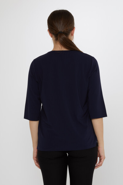 Blusa Piedra Bordada Azul Marino - 80034 | KAZEE (Juego de 3 M-L-XL) - 6