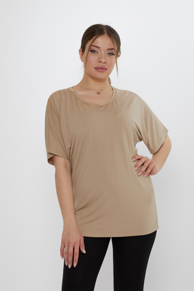Blusa Piedra Bordada Beige - 80031 | KAZEE (Juego de 3 M-L-XL) - 1