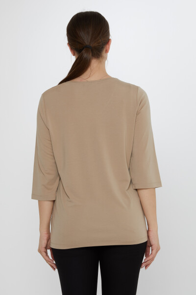 Blusa Piedra Bordada Beige - 80034 | KAZEE (Juego de 3 M-L-XL) - 6