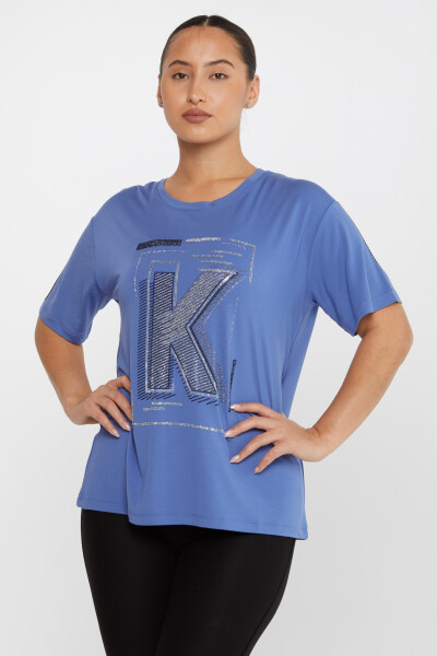 Blusa Piedra Bordada Índigo - 80100 | KAZEE (juego de 3 tallas S, M y L) 