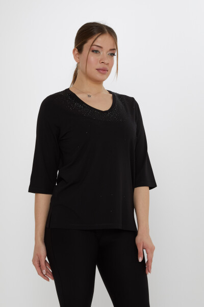 Blusa Piedra Bordada Negra - 80034 | KAZEE (Juego de 3 M-L-XL) - Kazee (1)