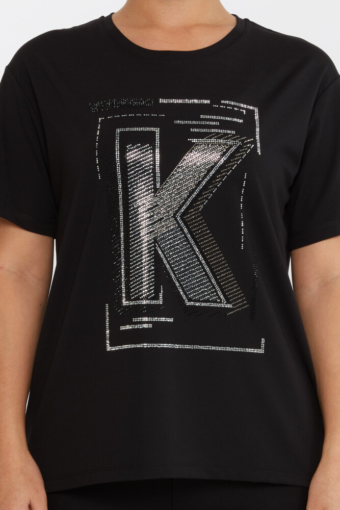 Blusa Piedra Bordada Negra - 80100 | KAZEE (juego de 3 tallas S, M y L) - 3