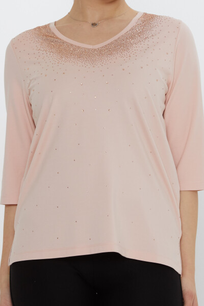 Blusa Pietra Ricamata Cipria - 80034 | KAZEE (Set di 3 M-L-XL) - 3