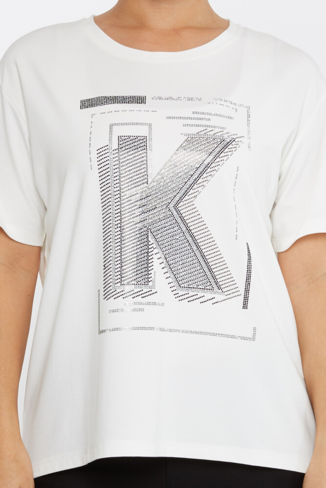 Blusa Pietra Ricamata Ecru - 80100 | KAZEE (Set di 3 S-M-L) - 3