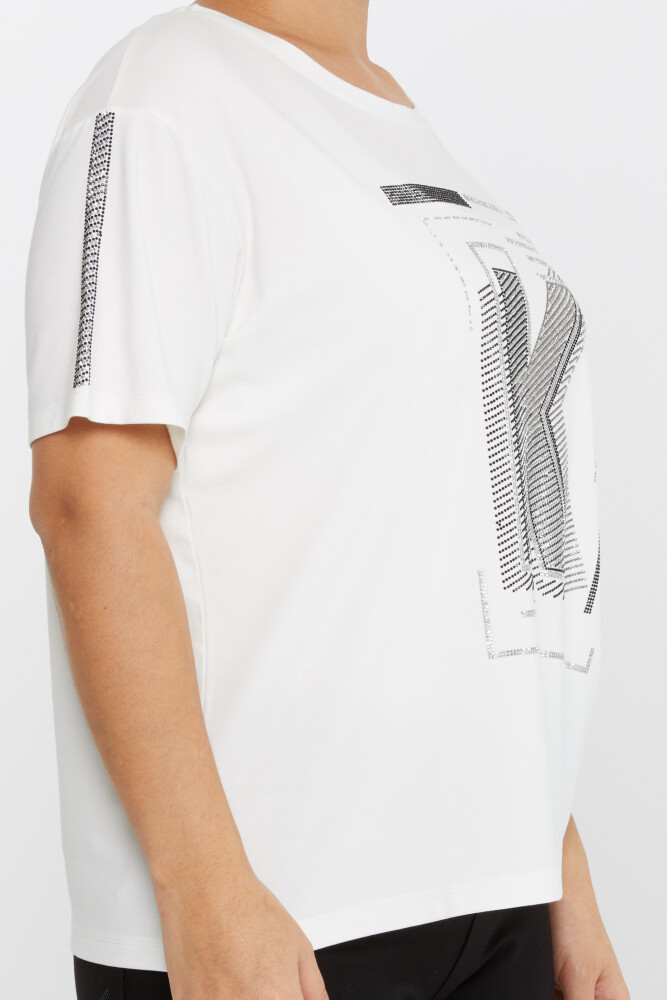 Blusa Pietra Ricamata Ecru - 80100 | KAZEE (Set di 3 S-M-L) - 4