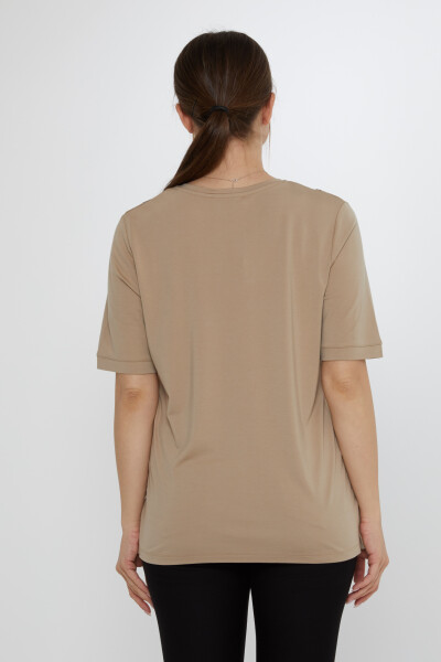 Blusa Scollo a V Beige - 80086 | KAZEE (Set di 3 L-XL-2XL) - 6
