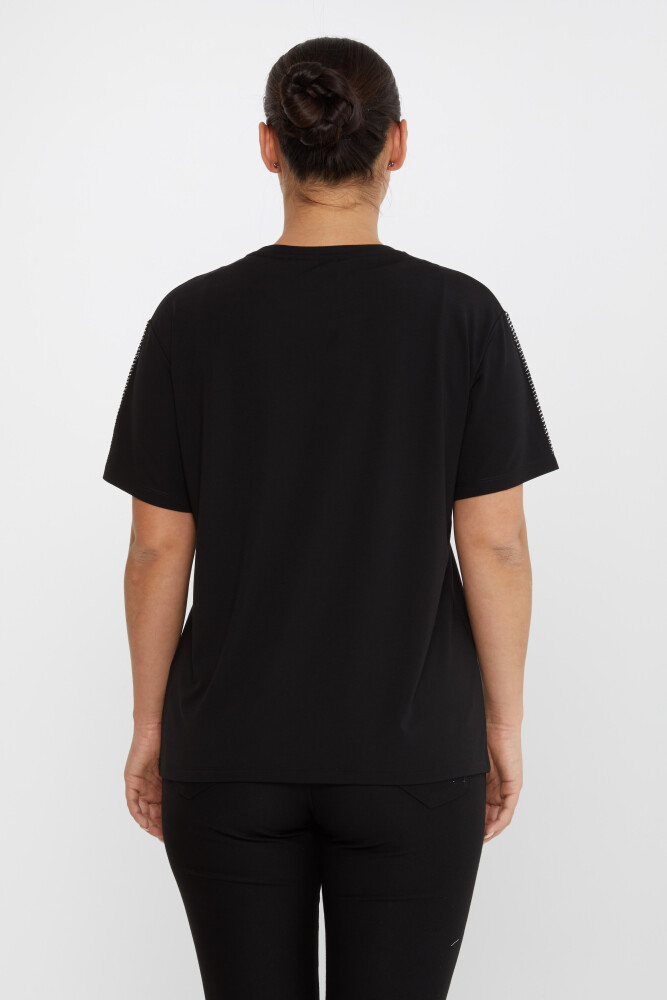 Blusa Stone Ricamata Nera - 80100 | KAZEE (Set di 3 S-M-L) - 5