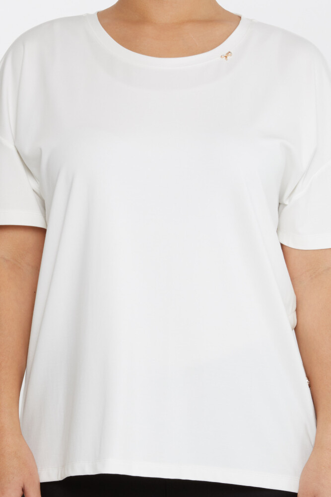 Blusa Stoned Buttoned Ecru - 79998 | KAZEE (Juego de 3 tallas M-L-XL) - 3