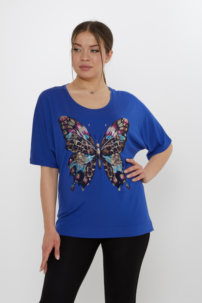 Bluse Schmetterlingsmuster Saxe - 80046 | KAZEE (3er-Set L-XL-2XL) - 2