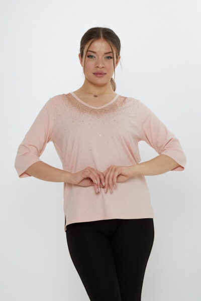 Bluse Stone Embroidered Powder - 80034 | KAZEE (3er-Set M-L-XL) - Kazee