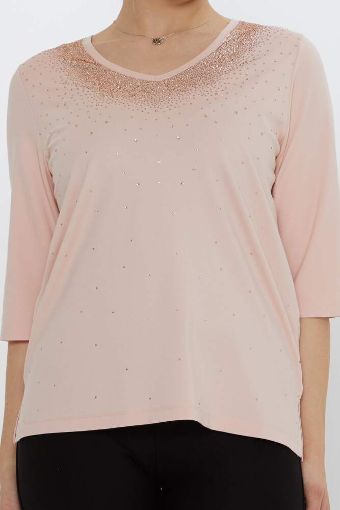 Bluse Stone Embroidered Powder - 80034 | KAZEE (3er-Set M-L-XL) - 3