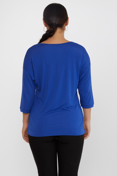 Bluse mit V-Ausschnitt, Stoned Saxe – 80029 | KAZEE (3er-Set L-XL-2XL) - 5