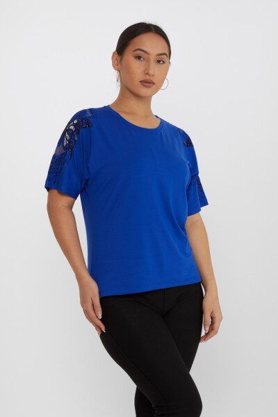 Blusenärmel mit Schmetterlingsmuster und Steinstickerei aus Saxe – 79613 | KAZEE (4er-Set M-L-XL-2XL) - 2