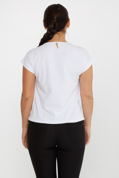 Bluz Delik Detaylı Ekru - 79872 | KAZEE (4'lü Set S-M-L-XL) - 5