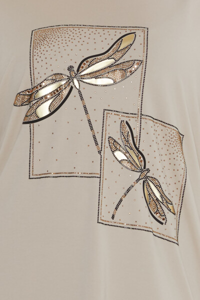 Bluz Taş İşlemeli Bej - 80120 | KAZEE (3'lü Set M-L-XL) - 4
