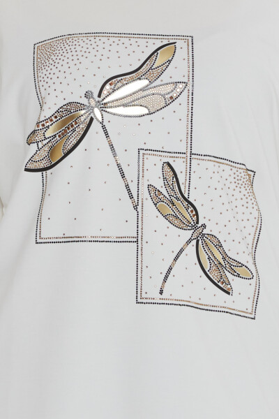 Bluz Taş İşlemeli Ekru - 80120 | KAZEE (3'lü Set M-L-XL) - 4