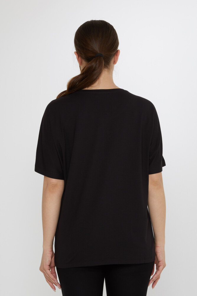 Bluz Taş İşlemeli Siyah - 79603 | KAZEE (4'lü Set L-XL-2XL-3XL) - 5