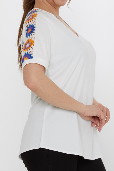 Bluz Yıldız Örgülü Ekru - 80042 | KAZEE (3'lü Set M-L-XL) - 4