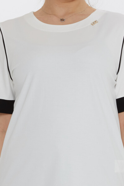 Bluză Crew Deck Ecru - 80028 | KAZEE (Set de 3 M-L-XL) - 4