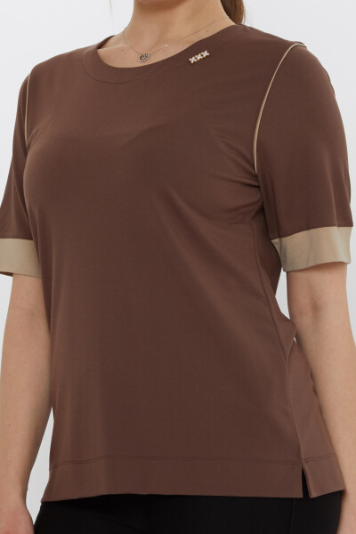 Bluză cu decolteu rotund Maro - 80028 | KAZEE (Set de 3 M-L-XL) - 4