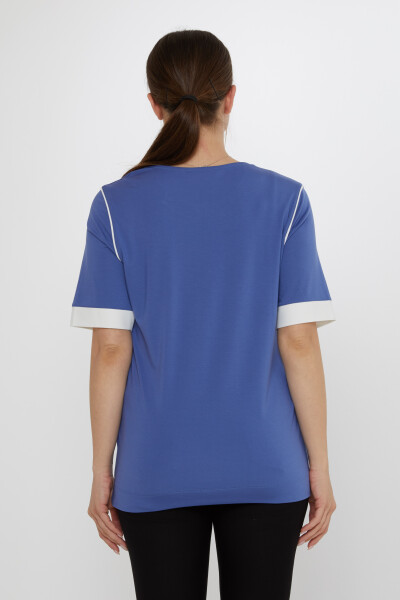 Bluză cu decolteu triplu Indigo - 80028 | KAZEE (Set de 3 M-L-XL) - 6