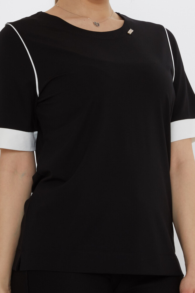 Bluză cu gât negru - 80028 | KAZEE (Set de 3 M-L-XL) - 4