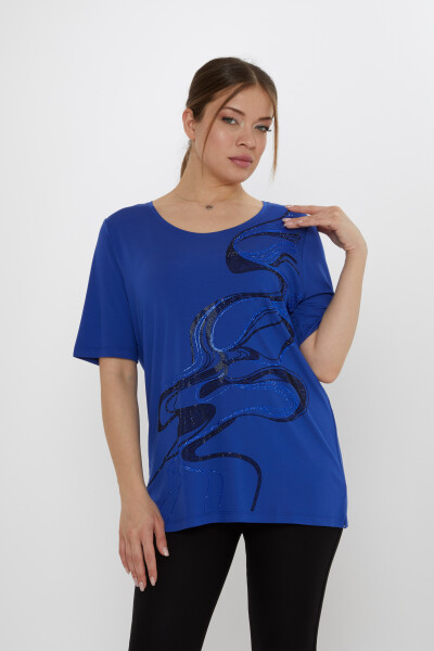 Bluză cu model de piatră Saxa - 80078 | KAZEE (Set de 3 L-XL-2XL) - Kazee (1)