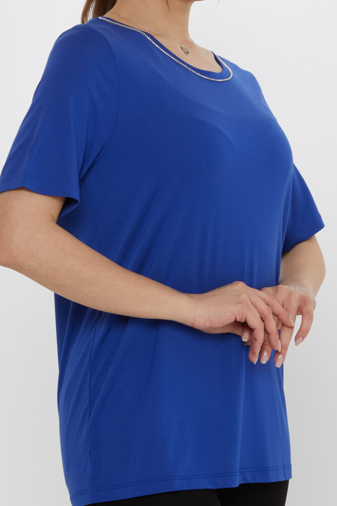 Bluză Guler Piatră Detaliată Saxa - 80030 | KAZEE (Set de 3 M-L-XL) - 5