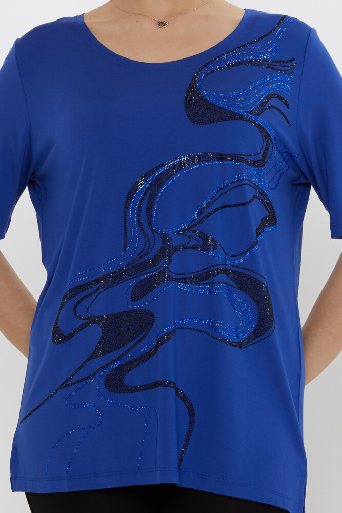 Блуза Сакс с каменным узором - 80078 | KAZEE (набор из 3 шт. L-XL-2XL) - 3