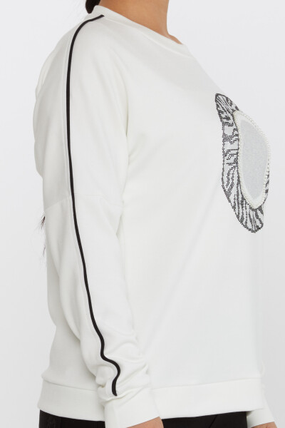 Bluza Stone haftowana z długim rękawem Ecru - 2237 | KAZEE (Zestaw 3 sztuk L-XL-2XL) - 3