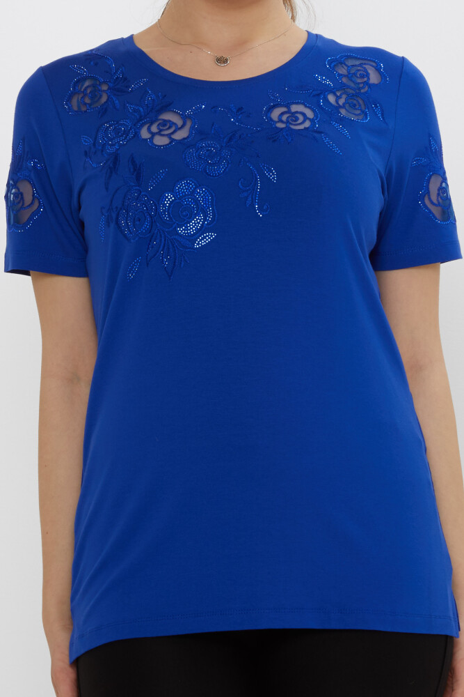 Bluzka Różany Wzór Saxe - 80125 | KAZEE (zestaw 3 sztuk M-L-XL) - 3