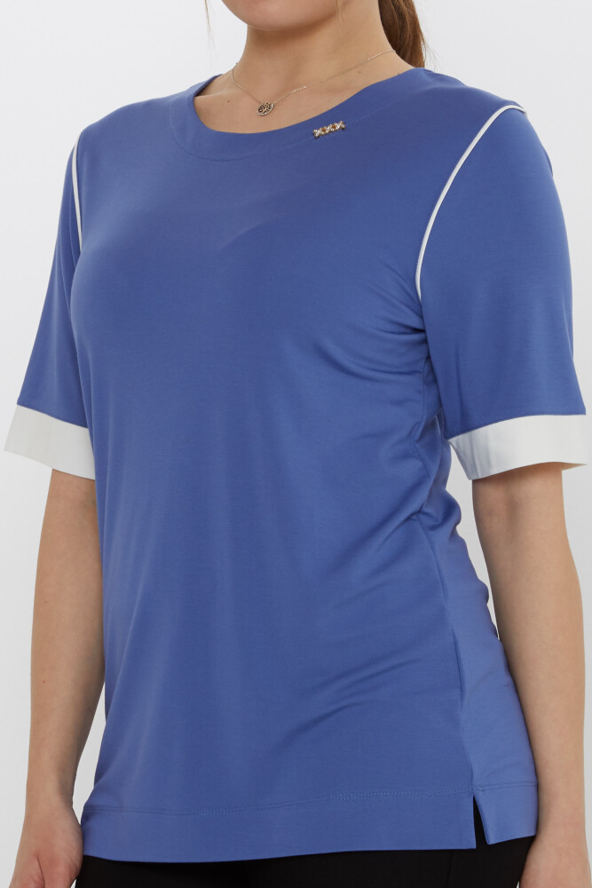 Блузка с круглым вырезом Индиго - 80028 | KAZEE (Набор из 3 шт. M-L-XL) - 5