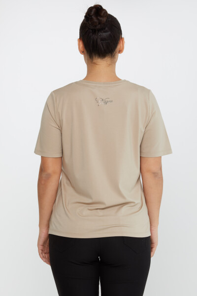 Блузка с разрезом бежевого цвета - 80015 | KAZEE (Набор из 3 шт. L-XL-2XL) - 5