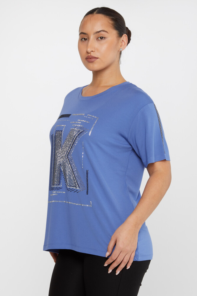 Блузка с вышивкой индиго - 80100 | KAZEE (Набор из 3 шт. S-M-L) - 2