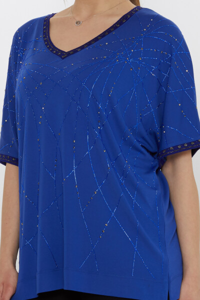 Bluzka z brokatem Saxe z detalami - 80001 | KAZEE (Zestaw 3 sztuk L-XL-2XL) - 5