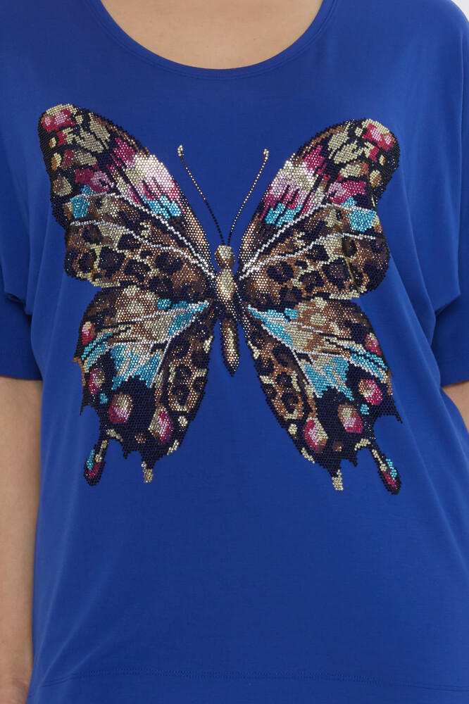 Bluzka z wzorem motyli Saxe - 80046 | KAZEE (Zestaw 3 sztuk L-XL-2XL) - 4