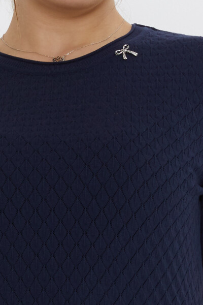 Broche de cinta para suéter de punto azul marino - 31815 | KAZEE (Juego de 3 L-XL-2XL) - 4