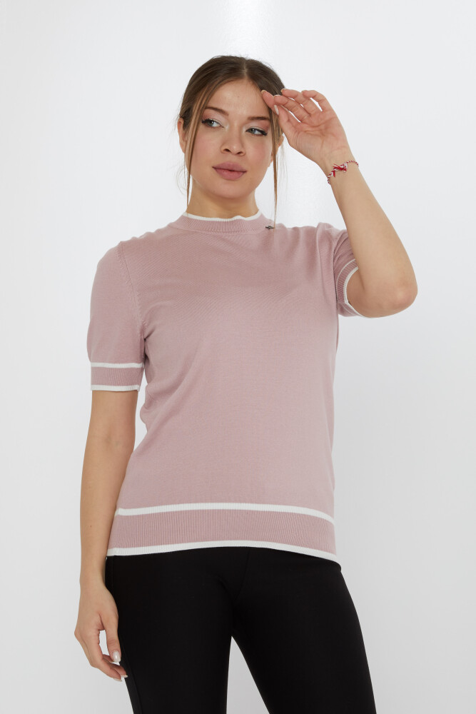 Broche de suéter de punto con detalles en crudo empolvado - 31292 | KAZEE (Juego de 4 M-L-XL-2XL) - 1