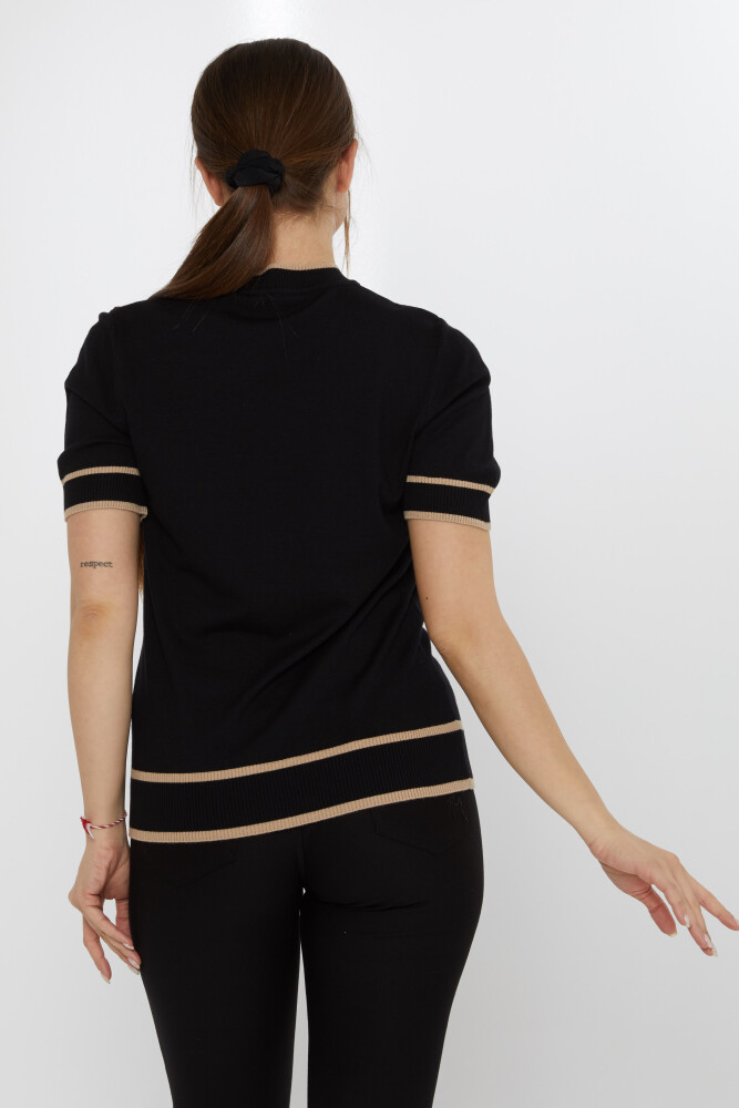 Broche para suéter de punto con detalles en negro y beige - 31292 | KAZEE (Juego de 4 M-L-XL-2XL) - 5