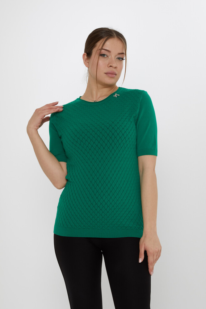 Брошь-лента для свитера из трикотажа, зеленая - 31815 | KAZEE (Набор из 3 шт. L-XL-2XL) - 2