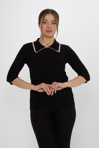 Broszka sweterkowa w kształcie łabędzia w kolorze czarno-ecru - 31814 | KAZEE (zestaw 3 sztuk M-L-XL) - KAZEE (1)