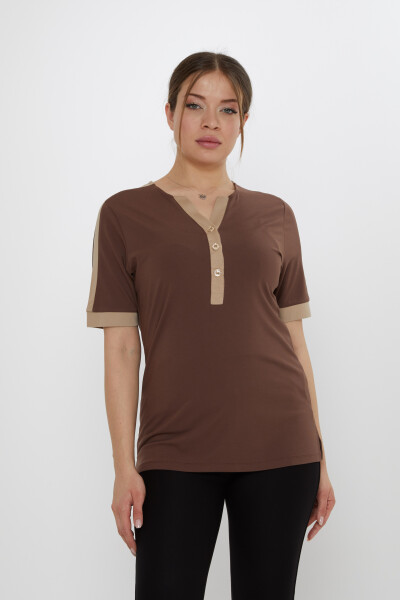 Camicetta Manica Corta Marrone - 80024 | KAZEE (Set di 3 M-L-XL) - KAZEE